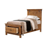 Brenner Twin Storage Bed Rustic Honey Half Price Furniture