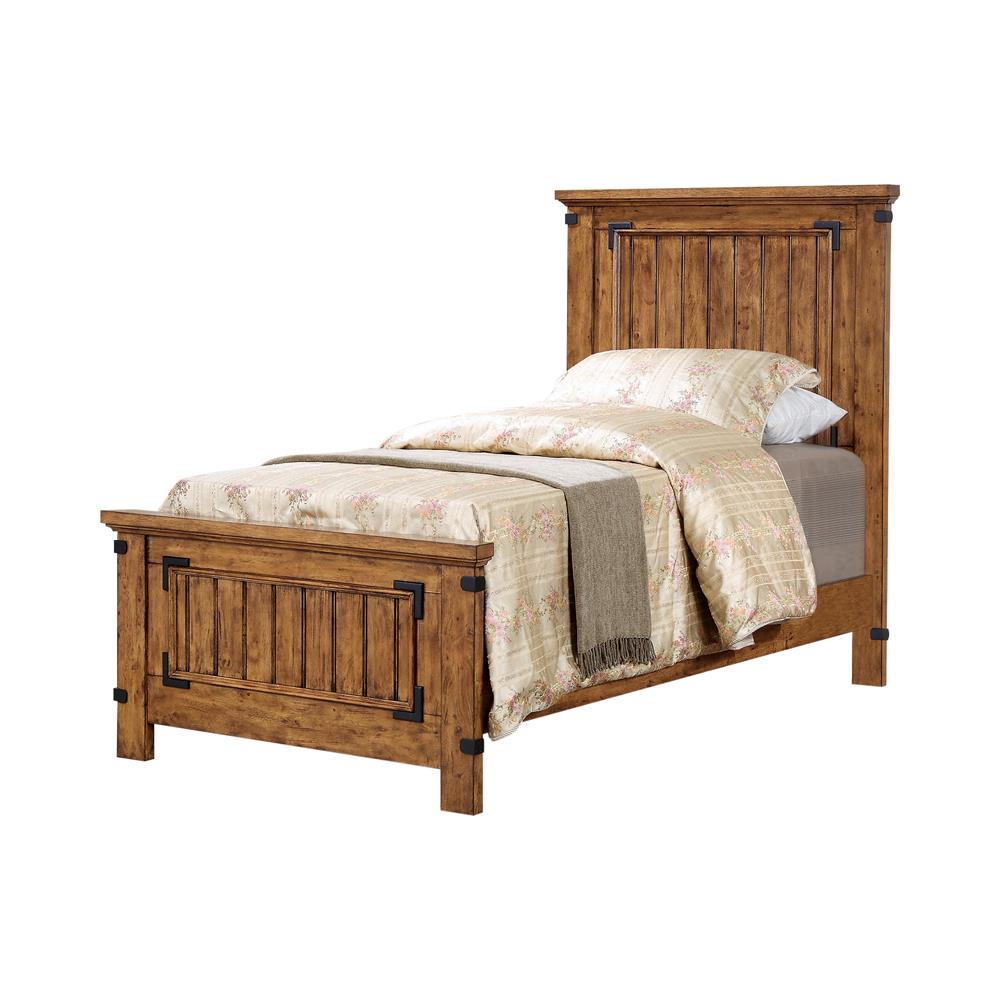 Brenner Twin Panel Bed Rustic Honey  Half Price Furniture