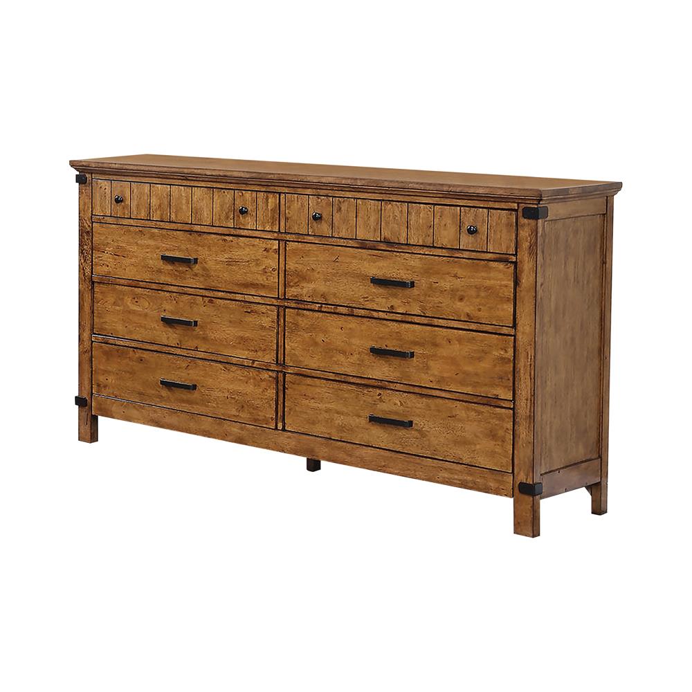 Brenner 8-drawer Dresser Rustic Honey Brenner 8-drawer Dresser Rustic Honey Half Price Furniture