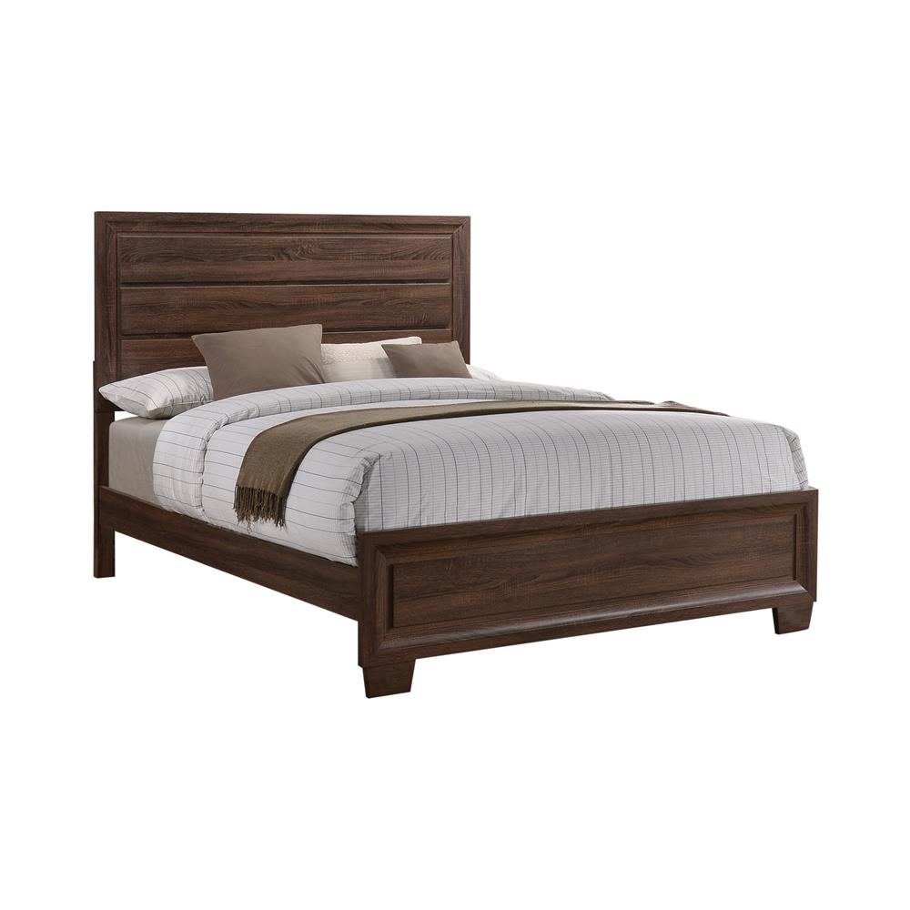 Brandon Eastern King Panel Bed Medium Warm Brown  Half Price Furniture