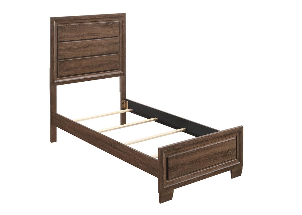 Brandon Twin Panel Bed Medium Warm Brown  Half Price Furniture