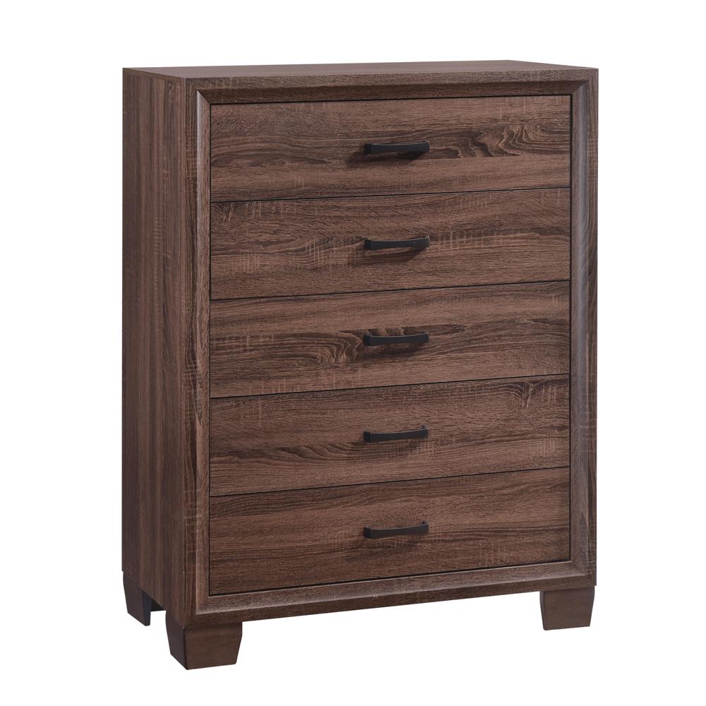 Brandon 5-drawer Chest Medium Warm Brown  Half Price Furniture