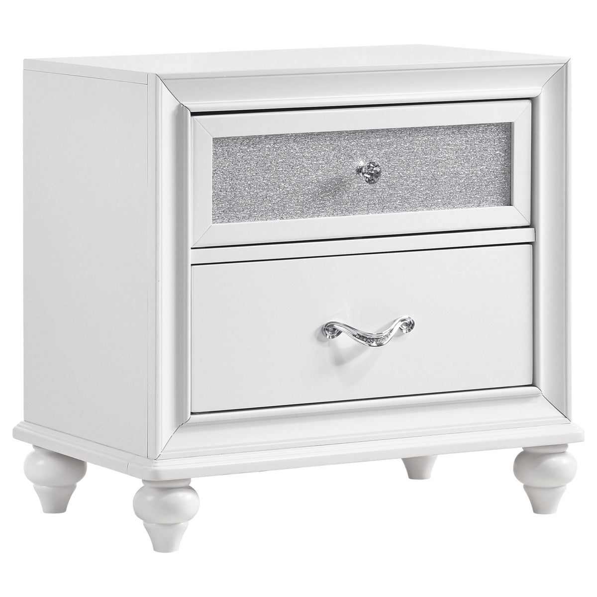 Barzini 2-drawer Nightstand White Barzini 2-drawer Nightstand White Half Price Furniture