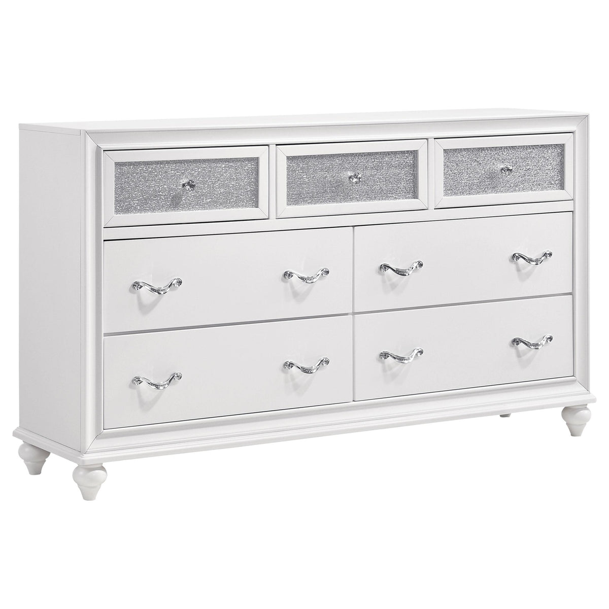 Barzini 7-drawer Dresser White  Half Price Furniture