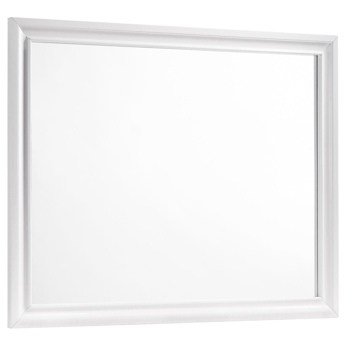 Barzini Rectangle Dresser Mirror White  Half Price Furniture