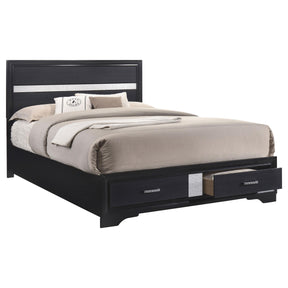 Miranda Queen 2-drawer Storage Bed Black  Half Price Furniture