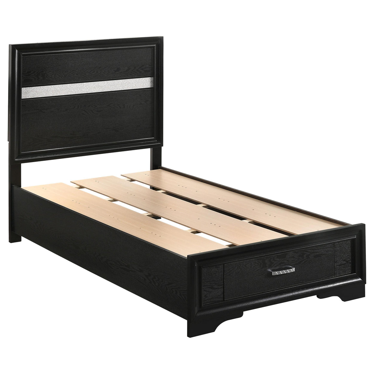 Miranda Twin Storage Bed Black  Half Price Furniture