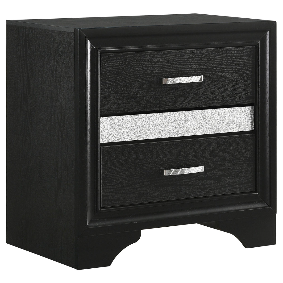 Miranda 2-drawer Nightstand Tray Black Half Price Furniture