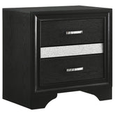 Miranda 2-drawer Nightstand Tray Black Half Price Furniture