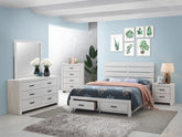 Brantford 4-piece Queen Storage Bedroom Set Coastal White Half Price Furniture