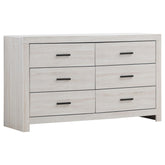 Brantford 6-drawer Dresser Coastal White Half Price Furniture