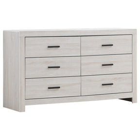 Brantford 6-drawer Dresser Coastal White Half Price Furniture