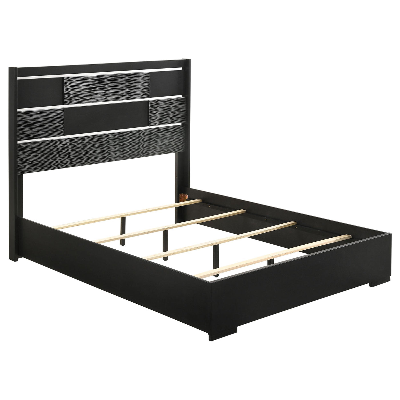 Blacktoft Queen Panel Bed Black Half Price Furniture