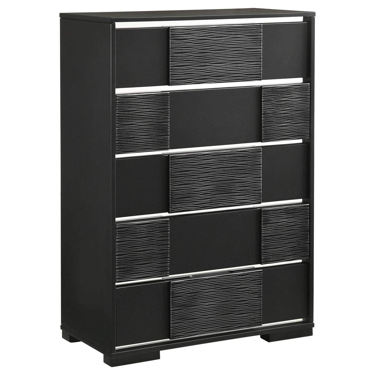 Blacktoft 5-drawer Chest Black  Half Price Furniture