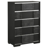 Blacktoft 5-drawer Chest Black Blacktoft 5-drawer Chest Black Half Price Furniture