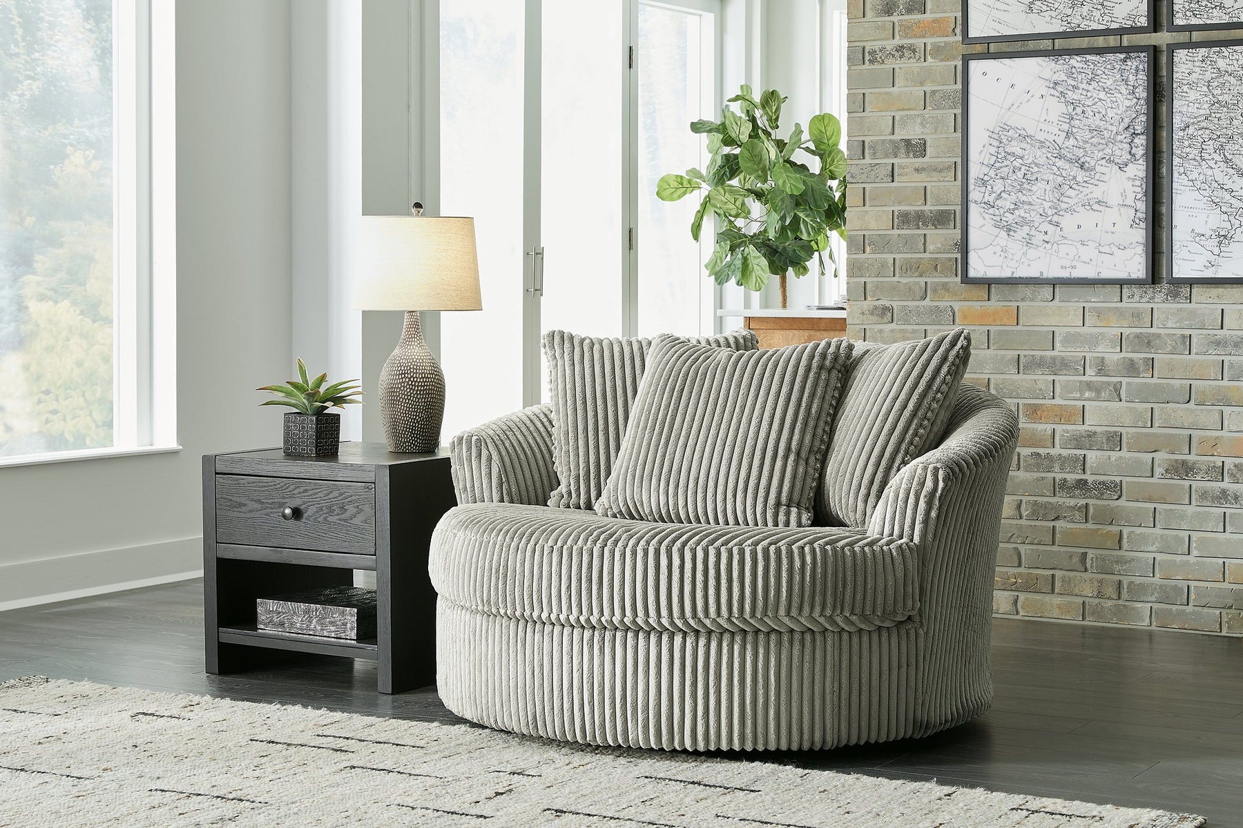 Lindyn Oversized Swivel Accent Chair - Half Price Furniture