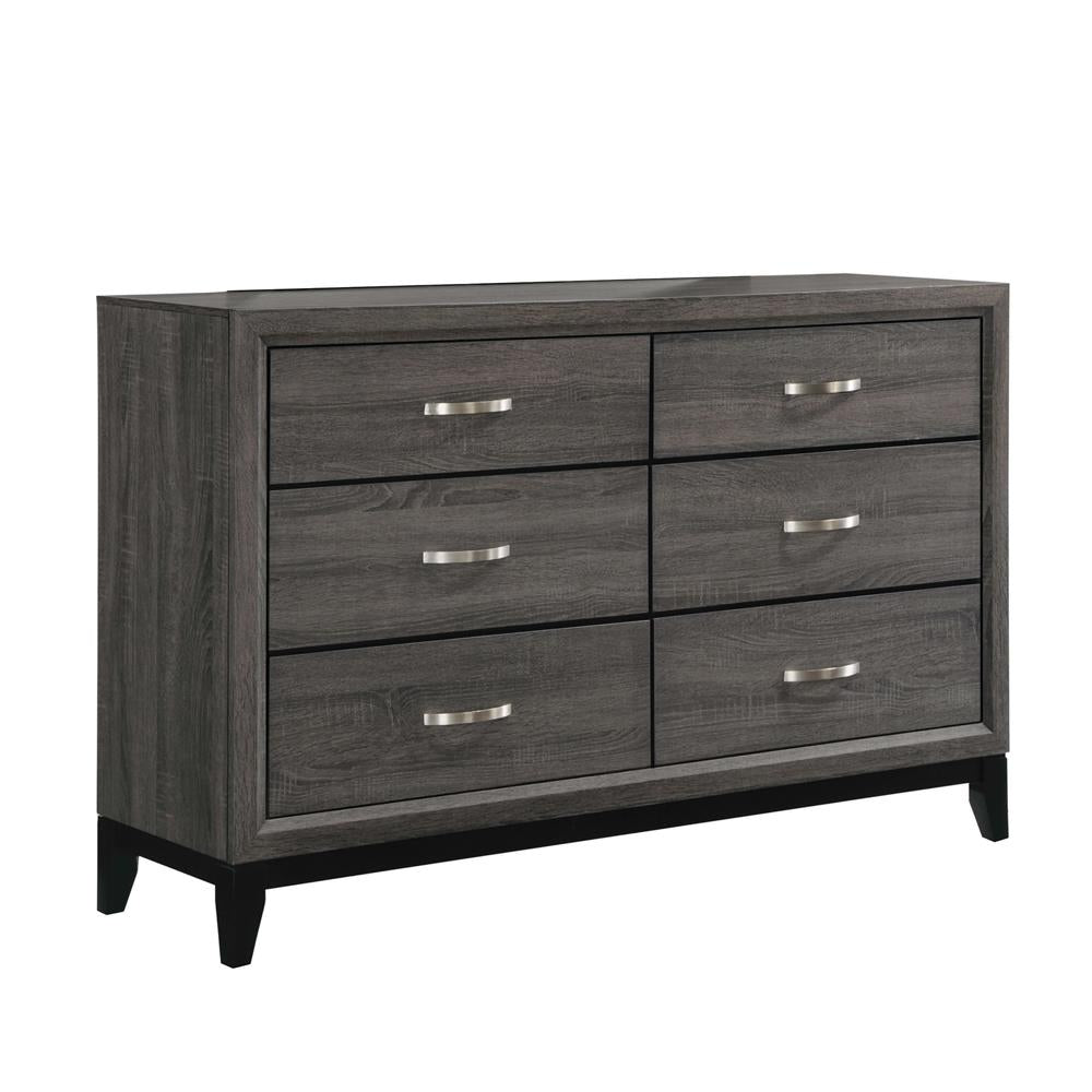 Watson 6-Drawer Dresser Grey Oak