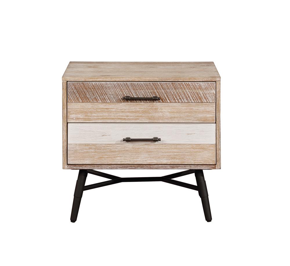 Marlow 2-drawer Nightstand Rough Sawn Multi  Half Price Furniture