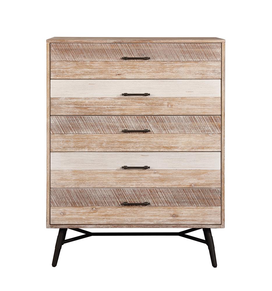 Marlow 5-drawer Chest Rough Sawn Multi  Half Price Furniture