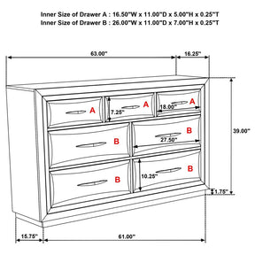 Atlas 4-Piece Bedroom Set Dark Oak