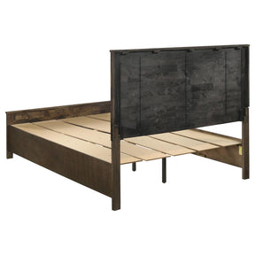 Woodmont 4-Piece Storage Bedroom Set Rustic Golden Brown