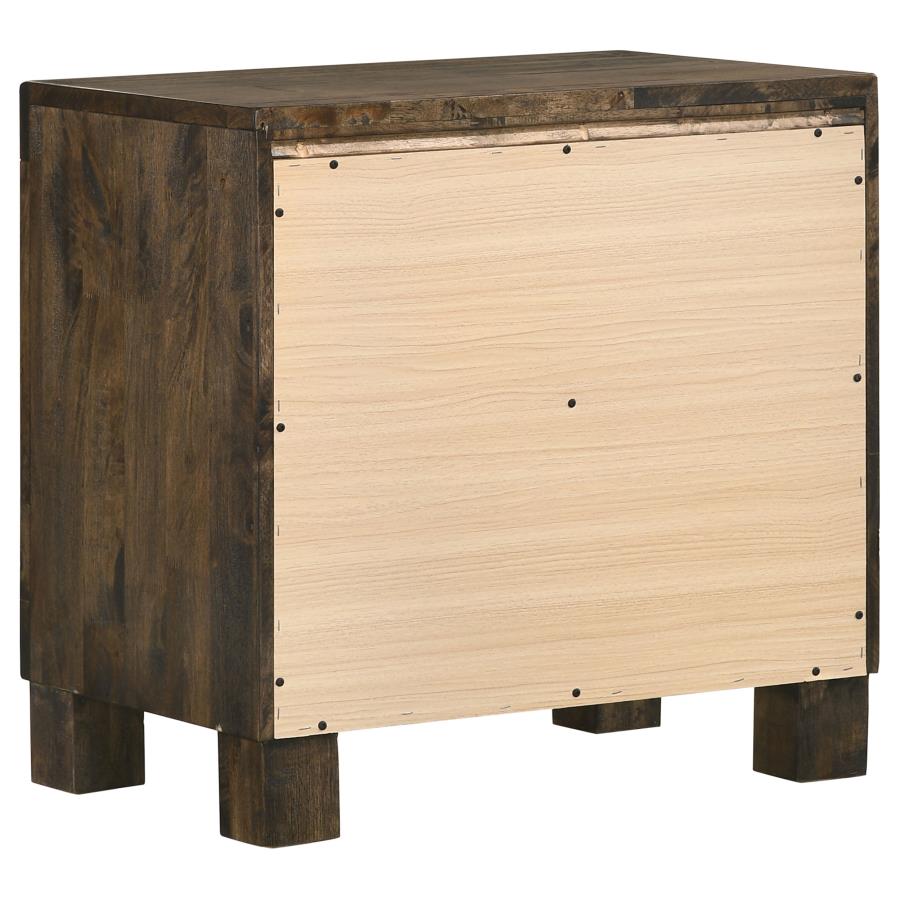 Woodmont 4-Piece Storage Bedroom Set Rustic Golden Brown