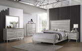 Ramon 5-piece Queen Panel Bedroom Set Metallic Sterling Half Price Furniture