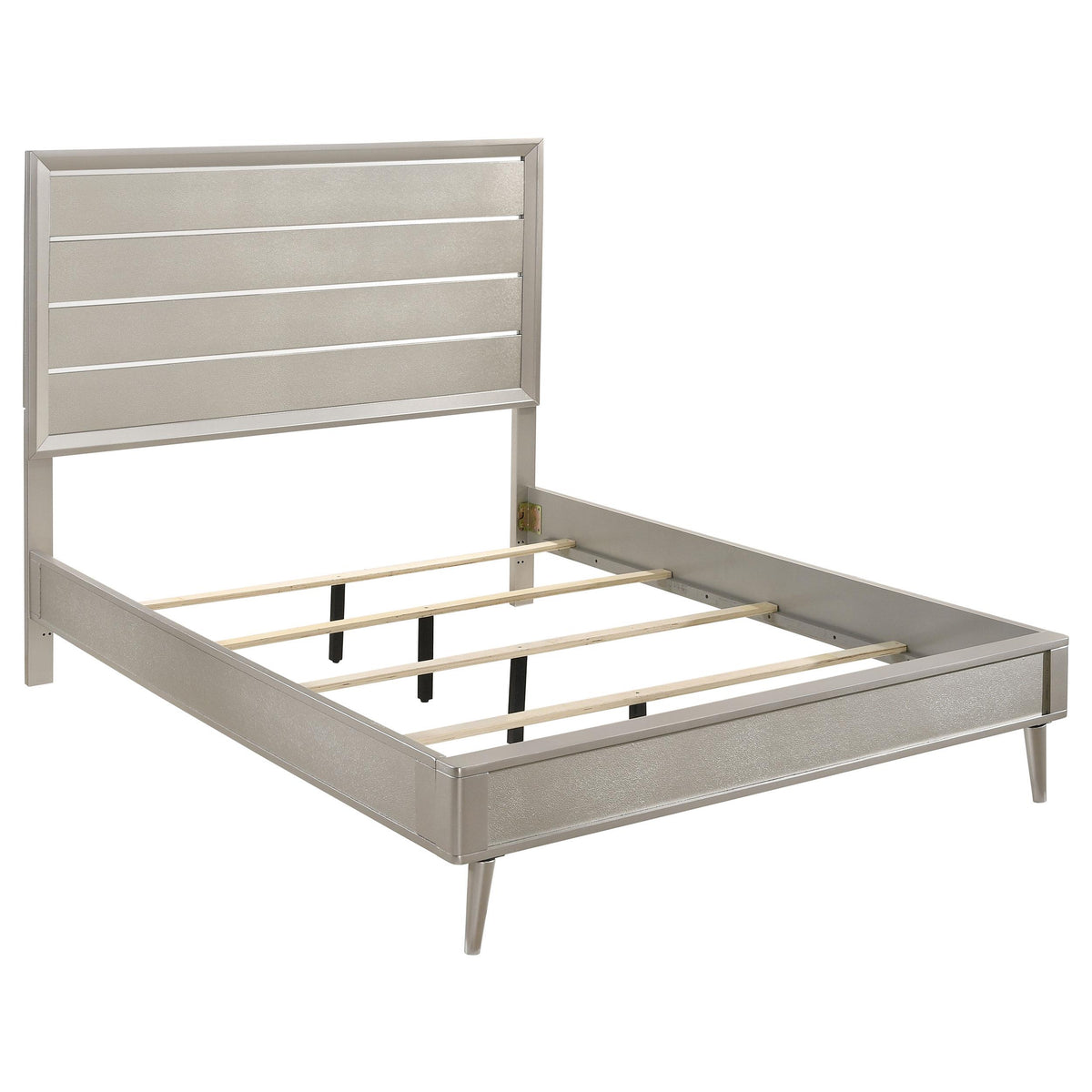 Ramon Queen Panel Bed Metallic Sterling  Half Price Furniture