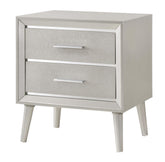 Ramon 2-drawer Nightstand Metallic Sterling Half Price Furniture