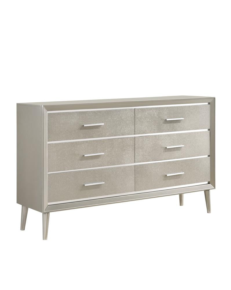 Ramon 6-drawer Dresser Metallic Sterling  Half Price Furniture