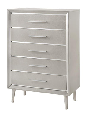 Ramon 5-drawer Chest Metallic Sterling Half Price Furniture