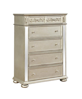 Heidi 5-drawer Chest Metallic Platinum Heidi 5-drawer Chest Metallic Platinum Half Price Furniture