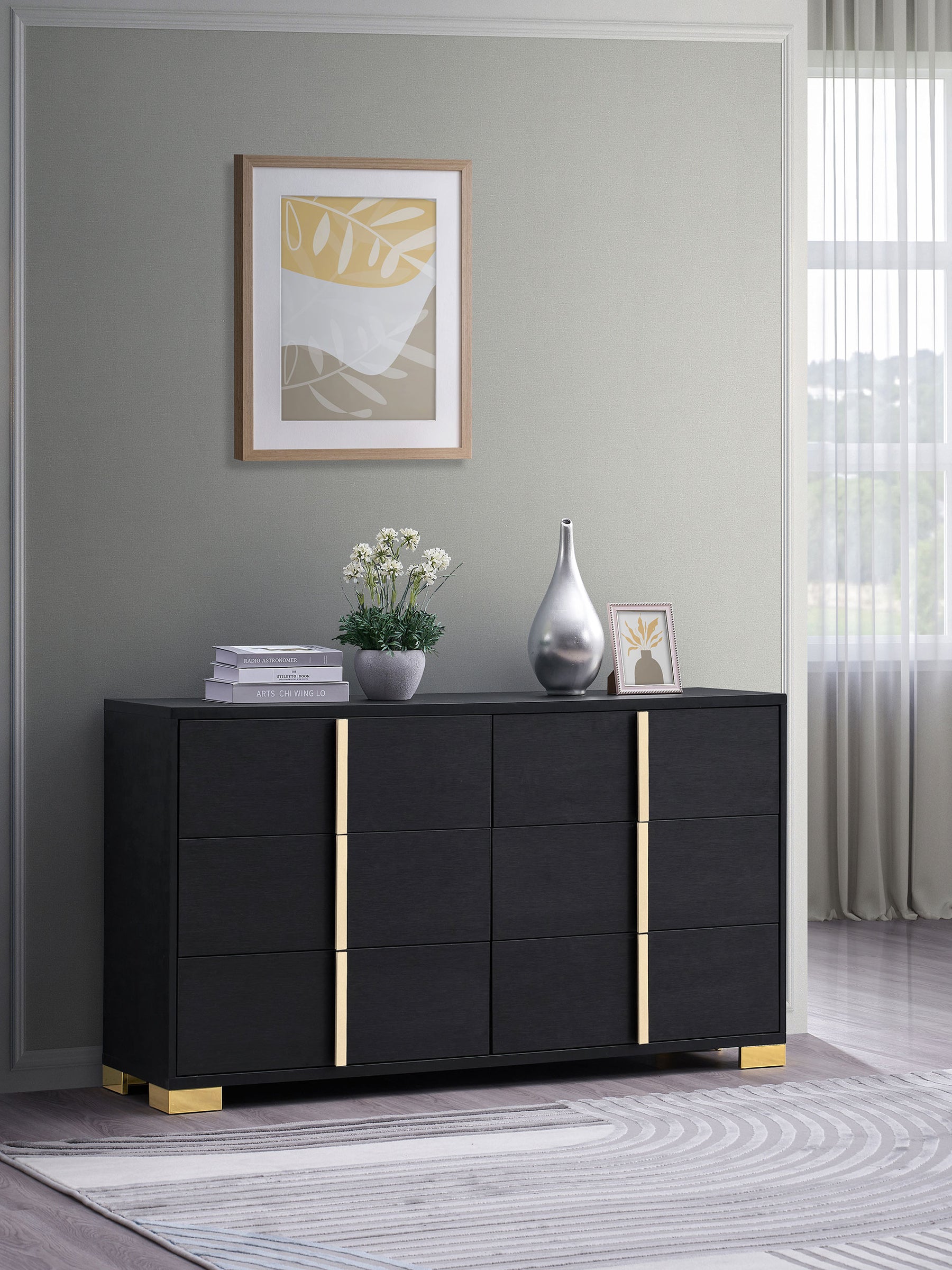Marceline 6-drawer Dresser Black Marceline 6-drawer Dresser Black