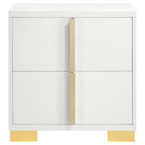 Marceline 4-Piece Bedroom Set with LED Headboard White