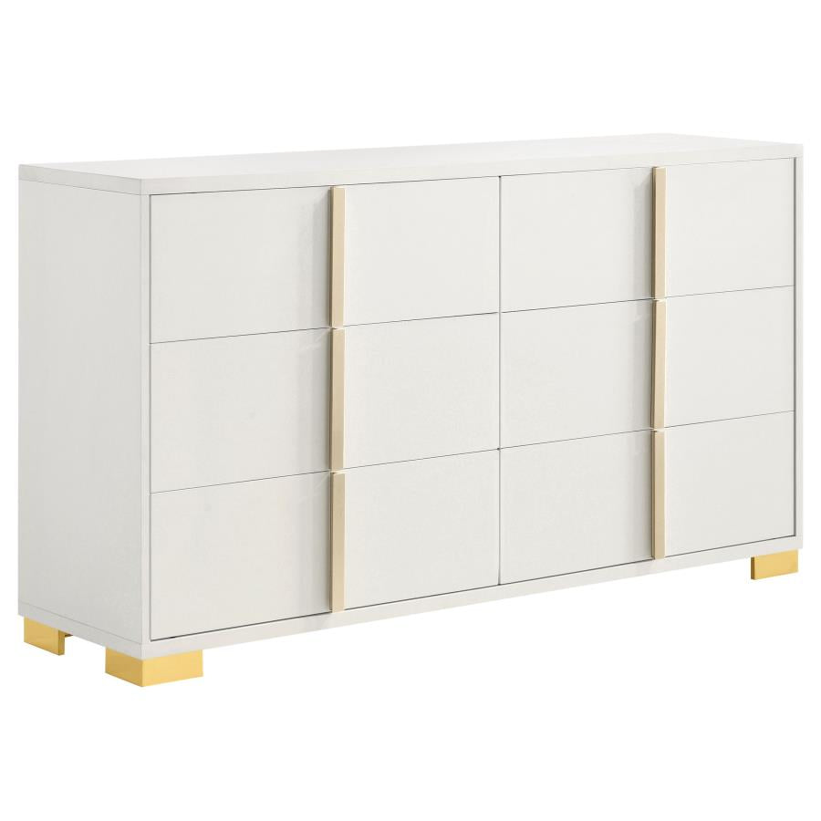 Marceline 4-Piece Bedroom Set with LED Headboard White