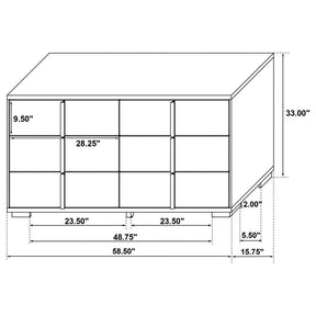 Marceline 4-Piece Bedroom Set with LED Headboard White