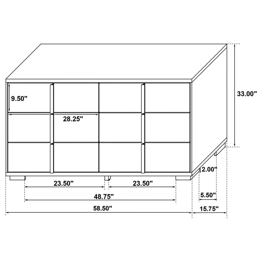 Marceline 4-Piece Bedroom Set with LED Headboard White
