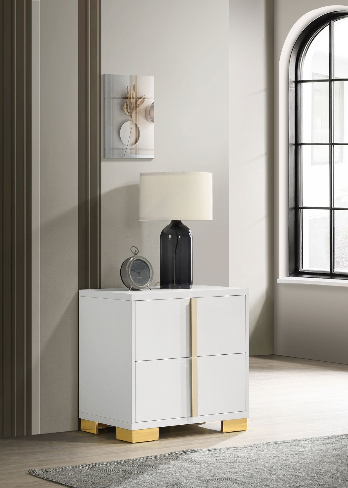 Marceline 2-drawer Nightstand White Half Price Furniture