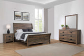 Frederick 4-piece Eastern King Panel Bedroom Set Weathered Oak - Half Price Furniture