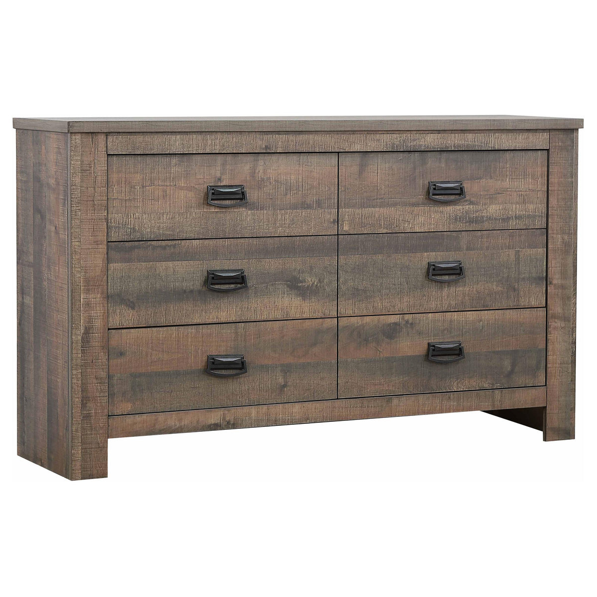 Frederick 6-drawer Dresser Weathered Oak Frederick 6-drawer Dresser Weathered Oak Half Price Furniture