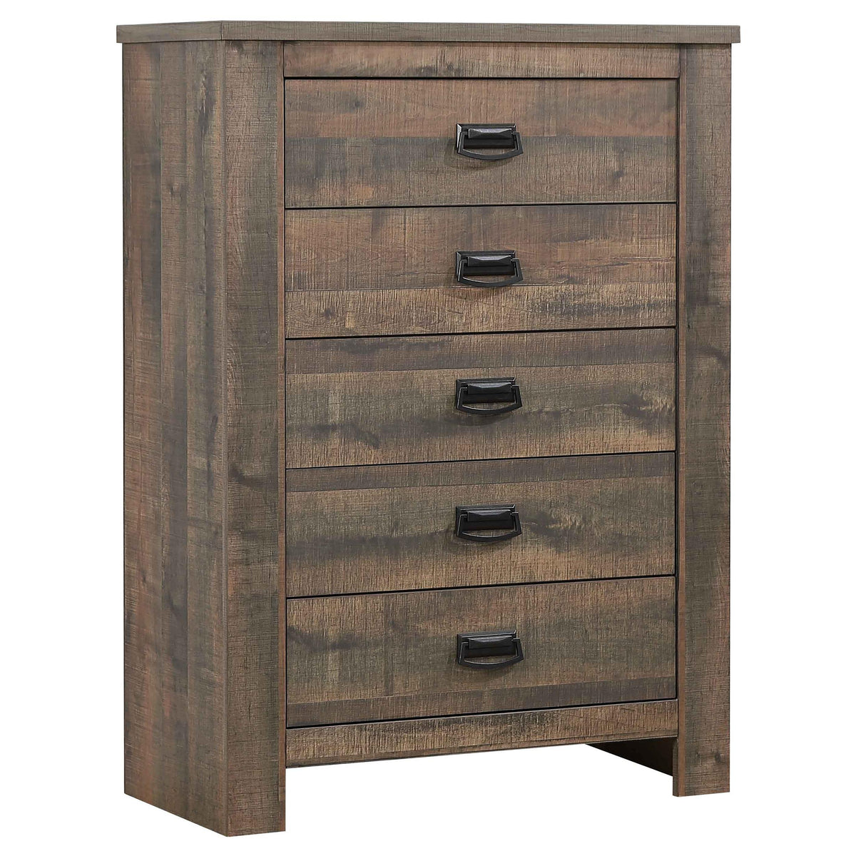 Frederick 5-drawer Chest Weathered Oak  Half Price Furniture