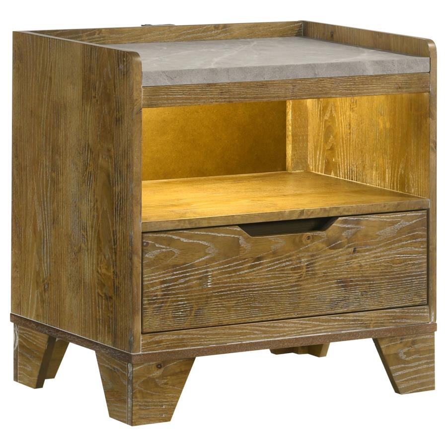 Henderson 4-Piece Bedroom Set Medium Oak