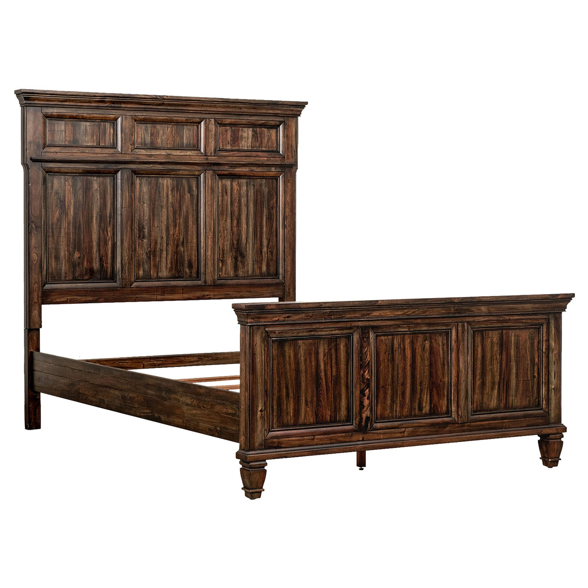 Avenue Queen Panel Bed Weathered Burnished Brown  Half Price Furniture
