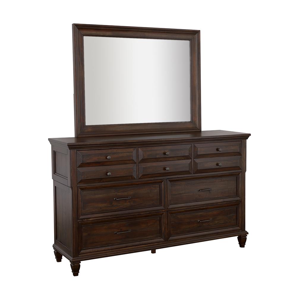 Avenue Rectangle Dresser Mirror Weathered Burnished Brown  Half Price Furniture