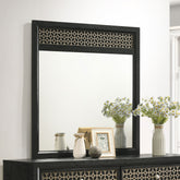 Valencia Dresser Mirror Light Brown and Black Valencia Dresser Mirror Light Brown and Black Half Price Furniture