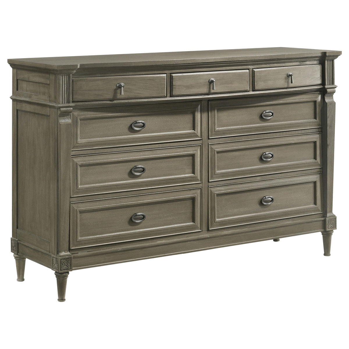 Alderwood 9-drawer Dresser French Grey Alderwood 9-drawer Dresser French Grey Half Price Furniture