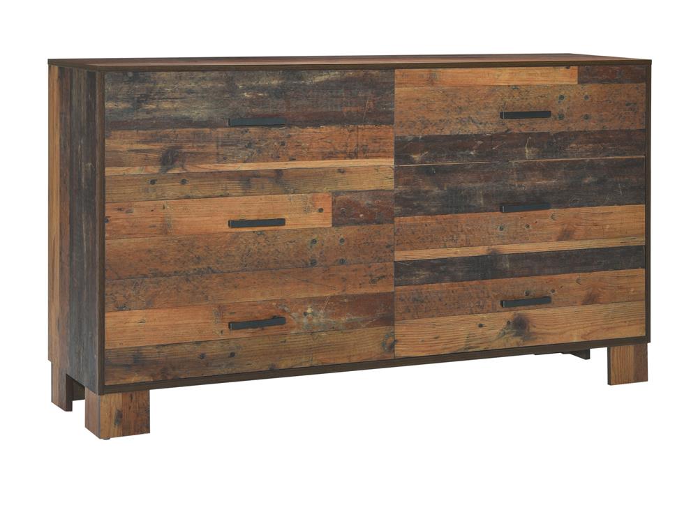 Sidney 6-drawer Dresser Rustic Pine  Half Price Furniture