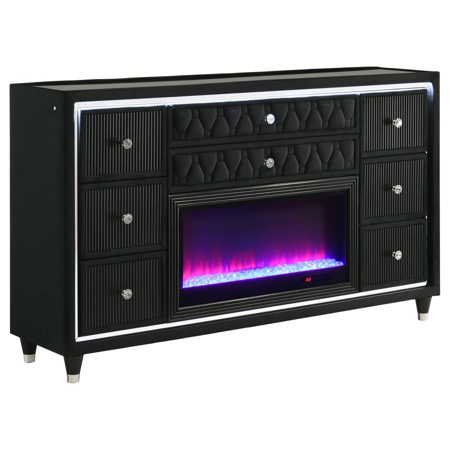 Lorient 4-Piece Bedroom Set Black
