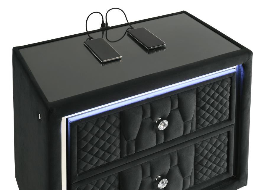 Lorient 4-Piece Bedroom Set Black