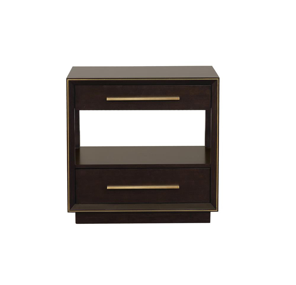 Durango 2-drawer Nightstand Smoked Peppercorn  Half Price Furniture